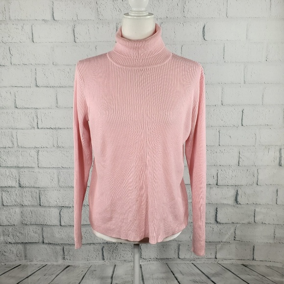 Sag Harbor Sweaters - Sag Harbor - Pink turtleneck sweater